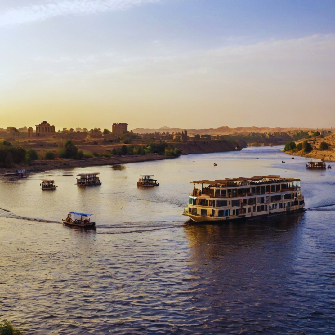 Lugares turísticos en el Nilo